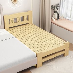 <span class=keywords><strong>Culla</strong></span> <span class=keywords><strong>per</strong></span> bambini in legno massello <span class=keywords><strong>per</strong></span> ragazzi e ragazze singolo con guardrail piccolo letto semplice Splicing allargato grande letto - Product Image 3