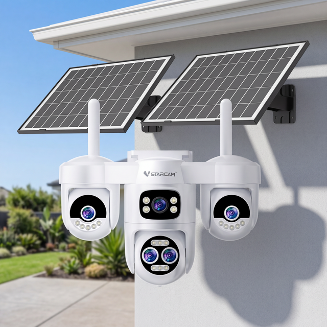 4K UHD Solar Outdoor Security  Wireless Sim 4G AI Human Detection Night Vision Two Way Audio IP66 Weatherproof CCTV Camera