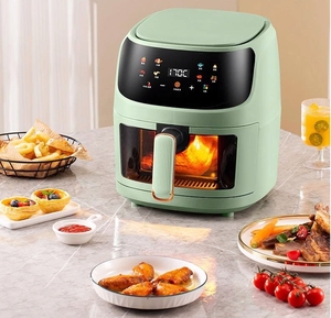 Aparato portátil de cocina multifunción 8L sin aceite hogar Digital inteligente <span class=keywords><strong>Visual</strong></span> inteligente freidora de aire eléctrica - Product Image 5