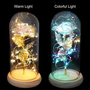 Sáng Tạo Lá vàng <span class=keywords><strong>LED</strong></span> kính che ngày của mẹ đầy màu sắc trang trí đám cưới ấm áp ánh sáng có thể sạc lại cảm ứng điện dropshipping - Product Image 4