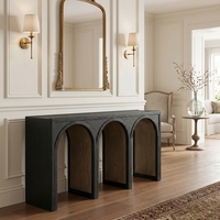 Table d'entrée en bois au design moderne et luxueux, table console en bois