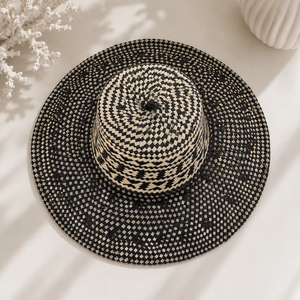 Sombrero de Sol de Hojas de Palma Lontar Naturales con Diseño Étnico Pintado a Mano y Bordado para Viajes, Pesca, Playa, Uso al Aire Libre, Unisex - Product Image 2
