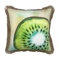Nouvelle housse de coussin en satin blanc avec impression de fruits, orange, coton, logo personnalisé, pour l'extérieur, promotion