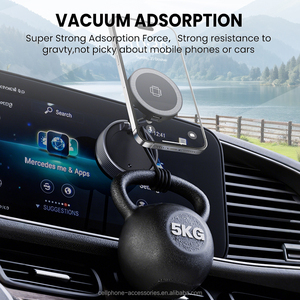 <span class=keywords><strong>Chargeur</strong></span> de voiture sans fil magnétique portable 15W, charge rapide, support à ventouse puissant pour voiture, bureau, mur en verre - Product Image 5