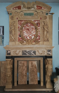 Customized Marble Fireplace Modern Hand Carved Luxury Classic Cream Beige Marble Fireplace Mantel Marble Fireplace Surround - Product Image 4