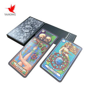 Cetak Logo kustom kartu permainan kotak kertas kemasan kustom kartu <span class=keywords><strong>Tarot</strong></span> afirmasi kartu <span class=keywords><strong>Tarot</strong></span> kustom Dropshipping - Product Image 3