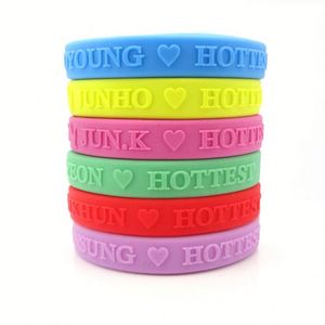 Bracelet en caoutchouc personnalisé écologique avec logo en relief ou en creux, bracelet en silicone de 12 mm - Product Image 6