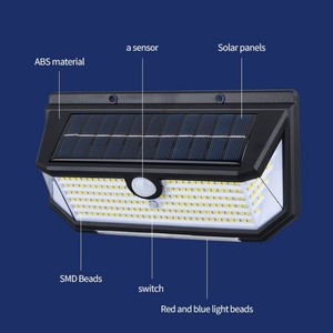 Lámpara Solar de Pared LED para Exteriores con Sensor de Movimiento, 12V, Forma de Tira Larga, 50000 Horas de Vida Útil - Product Image 1