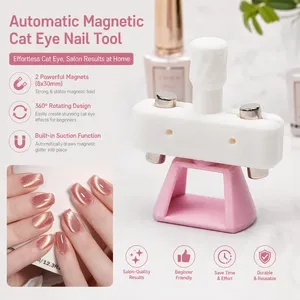 Outil automatique pour nail art avec perles de verre effet œil de chat pour débutants, aucune compétence requise, comprend 8 aimants de 30 mm, fabriqué en Chine, modèle Ld-01 - Product Image 2