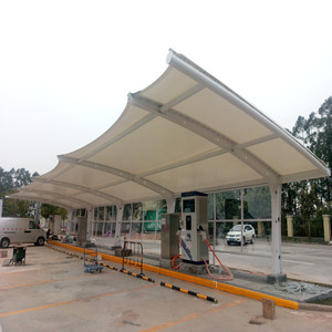 <span class=keywords><strong>Tettoia</strong></span> in Acciaio con Struttura a Membrana PVDF per Esterni, Garage, Tettoie e Carport, Tenda per Auto - Product Image 1