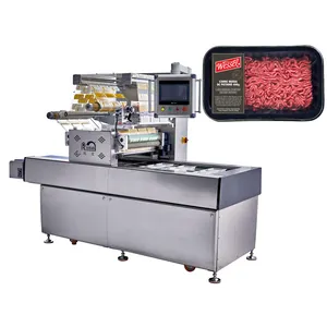 Вакуумная машина для вакуумной упаковки лотков для мяса вакуумная машина для промывки азота термогерметизирующая машина для запечатывания готовой еды