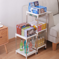Étagère de rangement multifonctionnelle étroite réglable en acier inoxydable de qualité industrielle pour salle de bain, cuisine, vêtements et pots de fleurs