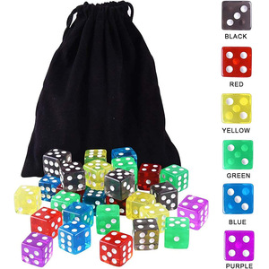 Dés polyédriques DESKJOY D6, modèle 16 mm en acrylique pour jeux de société adultes, RPG, DND, avec coins arrondis, forme carrée, origine Zhejiang - Product Image 5