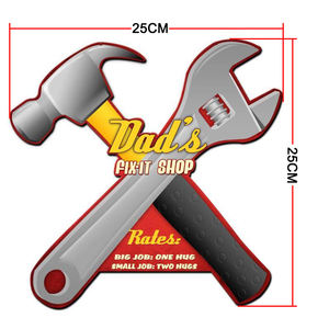 Papan Logam Vintage Relief Die Cut Embossed untuk Garasi, Man Cave, Bar, Seni Dinding Retro, Plakat Logam Rustic - Product Image 5