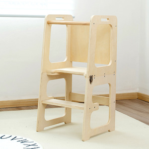 Taburete de aprendizaje para niños de madera maciza, reposabrazos, escalera de inodoro, marco de paso elevado para lavado de manos, zapatos/uso de ropa para Cocina - Product Image 5