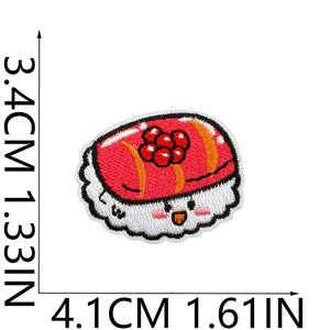 Vente en gros de mini patchs brodés thermocollants mignons, motifs nourriture (glace, fruits, bonbons, sushi, boissons), pour décoration DIY - Product Image 5