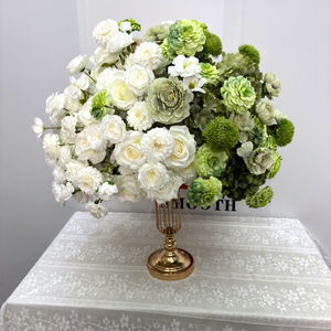 LEDA Fournitures de décoration pour événements et fêtes, centre de table floral en soie, combinaison de couleurs, boules de fleurs artificielles pour mariage - Product Image 1
