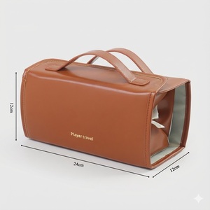 Sac de maquillage de <span class=keywords><strong>voyage</strong></span> 4 en 1, sac cosmétique enroulable pour femmes, pochette portable, trousse de toilette avec 4 organiseurs détachables - Product Image 6
