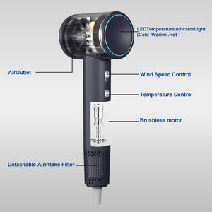 Grosir profesional BLDC 110000rpm pengering rambut mesin pencelupan Ion kecepatan tinggi tanpa daun <span class=keywords><strong>Salon</strong></span> konsentrator untuk Hotel - Product Image 3