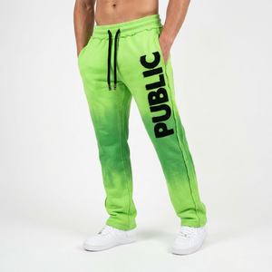Pantalon de survêtement personnalisé pour homme avec broderie et patch appliqué, motif dégradé pulvérisé, fabricant de vêtements haut de gamme OEM - Product Image 3