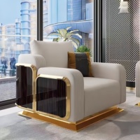 Ensemble de canapés d'angle italiens légers de luxe canapé contemporain haut de gamme en cuir véritable italien moderne en bois massif en forme de L