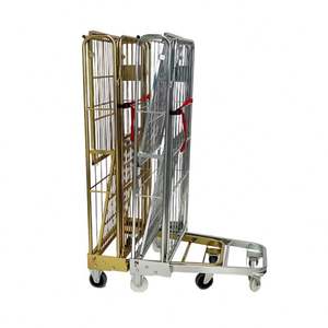 उच्च गुणवत्ता वाले भारी शुल्क बहु-उद्देश्यीय लॉजिस्टिक ट्रॉली 500 किलोग्राम क्षमता जस्ती जस्ती उन्नत गतिशीलता उपकरण खुदरा भंडारण - Product Image 3