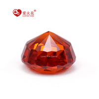 Zircone cubique synthétique de qualité 5A+ à taille brillant ronde, couleur D-Padparadscha, effet glace pilée, taillée à la machine, pour bijoux