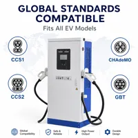 Station de recharge rapide DC intégrée CE ISO9001 pour véhicules électriques 60-240kW Double connecteur OCPP 1.6J IP54 OEM ODM Usine certifiée State Grid