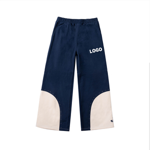 Tuta Oversize Blu Navy e <span class=keywords><strong>Beige</strong></span> <span class=keywords><strong>con</strong></span> Cerniera, Set Unisex <span class=keywords><strong>con</strong></span> <span class=keywords><strong>Felpa</strong></span> <span class=keywords><strong>con</strong></span> <span class=keywords><strong>Cappuccio</strong></span> e Pantaloni a Gamba Larga <span class=keywords><strong>con</strong></span> Strass, Felpe Personalizzate <span class=keywords><strong>con</strong></span> Zip - Product Image 2