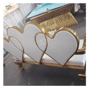 कारखाने सीधे थोक लक्जरी गोल्डन वेडिंग इवेंट दो सीट आधुनिक सोफा स्टेनलेस स्टील - Product Image 3