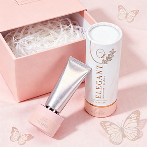 Boîtes d'emballage de parfum cosmétique de luxe personnalisées avec logo, boîtes rondes blanches avec revêtement - Product Image 1