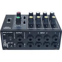 Mini-mixeur audio 8 canaux pour microphones, amplificateur de son pour karaoké et petits instruments
