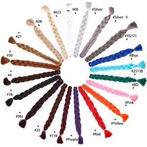 AliLeader Vente en gros Fibre ignifuge basse température 165g 82 pouces Cheveux synthétiques tressés Jumbo Braid - Product Image 4