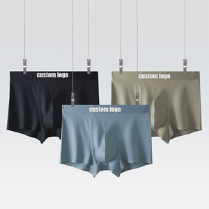 Vente en gros de haute qualité personnalisé <span class=keywords><strong>pas</strong></span> cher respirant sur mesure <span class=keywords><strong>Boxer</strong></span> ample court pour hommes matures marque privée bambou Spandex <span class=keywords><strong>Boxer</strong></span> - Product Image 2