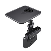 Table flottante miniature pour voiture, porte-gobelet rotatif pour siège avant, plateau de repas universel multifonctionnel en alliage d'aluminium et ABS, table à thé