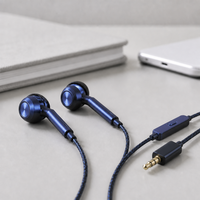 Hi-Fi Stereo Bass Berat 3.5mm Berkabel In-Ear IPX4 Tahan Air dengan Mikrofon untuk Ponsel Earphone Earbud Headphone Headset Gaming
