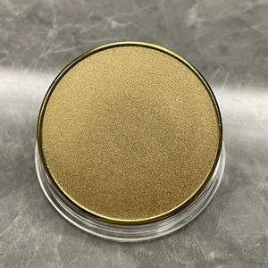 Pièce de monnaie vierge en laiton plaqué or argent 40mm en métal personnalisé pour gravure ou création de médailles - Product Image 1