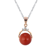 Collier en argent sterling 925 plaqué or 14 carats avec pendentif en pierre naturelle grenat rouge, œil de tigre, turquoise et cristal