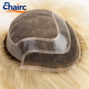 Système capillaire pour hommes en dentelle française <span class=keywords><strong>HW</strong></span>, 100% cheveux humains, aspect naturel, doux et respirant, pour la perte de cheveux chez les hommes - Product Image 2