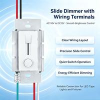 Interruptor de Pared Hooanke de 110V CA a 12/24V con Controlador Integrado