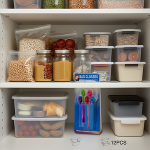 MNJ Bag Closers 5 clip di chiusura in plastica colorate per l'organizzazione delle borse - Product Image 3