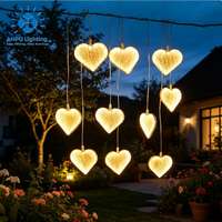 Guirlandes lumineuses LED en forme de cœur Anpu romantiques, classées IP65, pour la décoration extérieure de mariages, de fêtes et de jardins