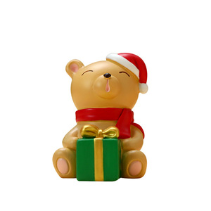 Christmas Resin Figurines Set Fox Tiger Reindeer Dolls Indoor Decor Living Room Ornaments Glossy Finish - Product Image 5
