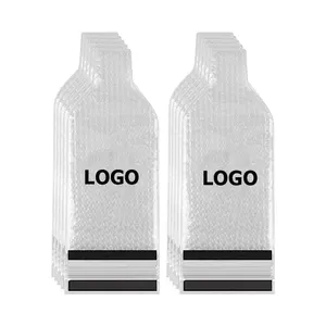 批发可重复使用的双层防漏旅行葡萄酒玻璃瓶保护袋塑料Pvc葡萄酒气泡袋酒瓶