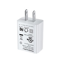Adaptador de Corriente USB-A de 10W 5V2A con Certificación UL/FCC para Carga de Teléfonos Móviles, Bolígrafo de Impresión 3D, Lámpara de Escritorio LED