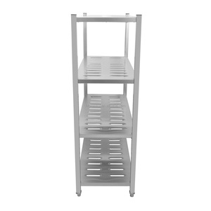 Estantes profesionales de acero inoxidable, estantes ajustables de 4 niveles, adecuados para cocinas, cámaras frigoríficas y servicios de catering. - Product Image 3