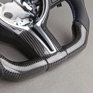 Volante Deportivo de Fibra de Carbono y Cuero para <span class=keywords><strong>BMW</strong></span> 320 325 <span class=keywords><strong>330</strong></span> 550 F30 F32 F10 F20 F07 F01 E90 M3 M4 M5 M7 - Product Image 5