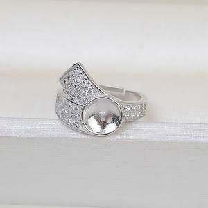 Bague en argent S925 avec perle, taille de doigt réglable 10-12 avec 205 accessoires - Product Image 3