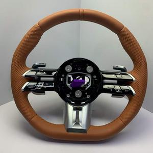 Volant en cuir en forme de <span class=keywords><strong>D</strong></span> avec marque de centrage rouge et poignée sculptée pour C/E/CLA/GLC/GLE/CLS/<span class=keywords><strong>GLA</strong></span>/GLB - Product Image 4