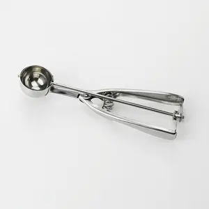 Commercio all'ingrosso di grado alimentare utensili da cucina su misura 4 centimetri in metallo in acciaio inox ice cream scoop